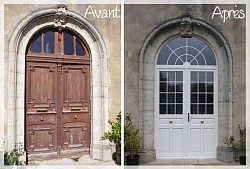 Porte avant  et après changement